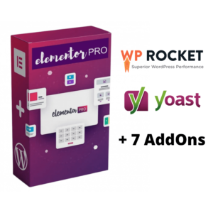 Elementor PRO  com Atualização Automática + WP Rocket + Yoast SEO + 7 Addons