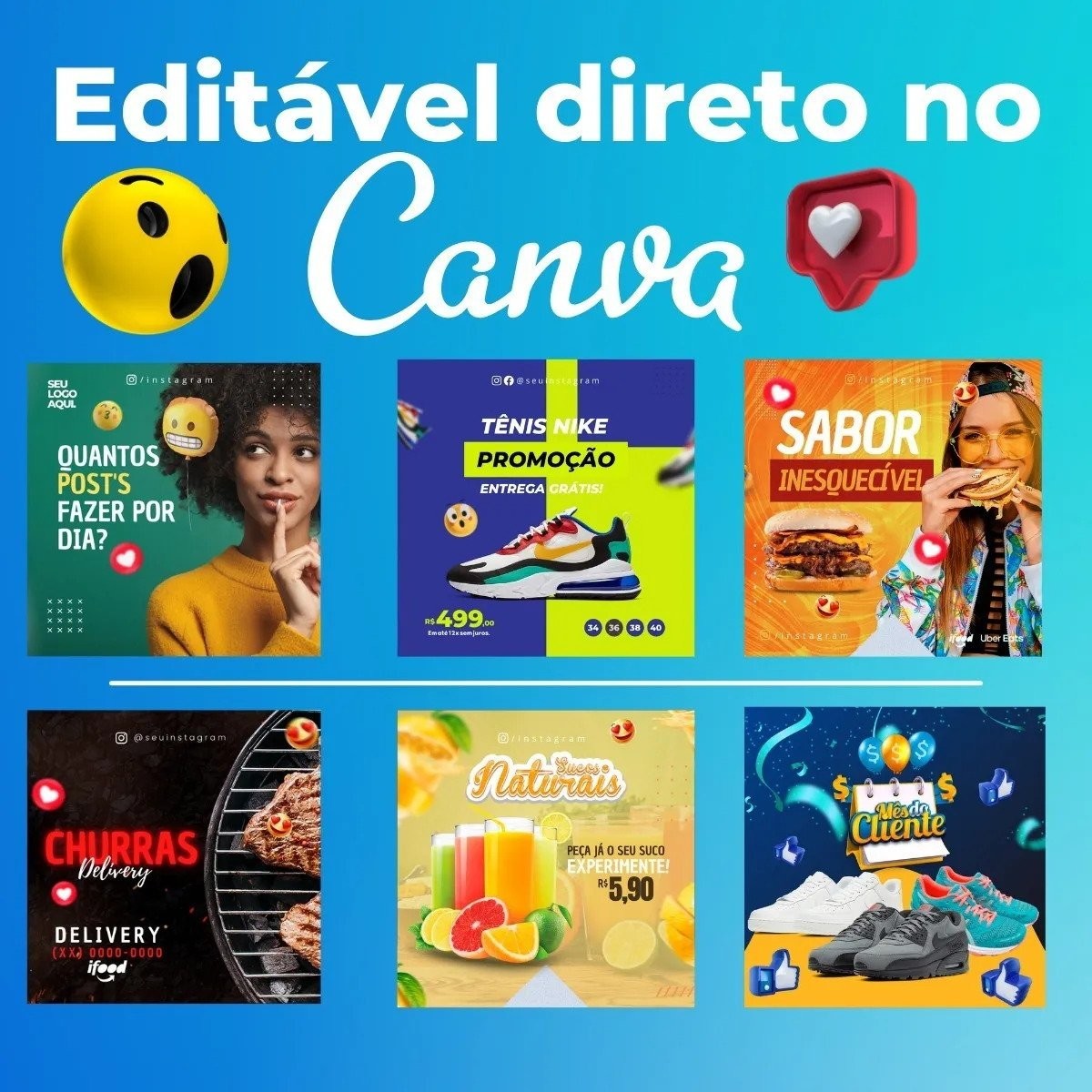 Pack Canva GRÁTIS FUTEBOL - 10 Templates Canva Gratuitos para