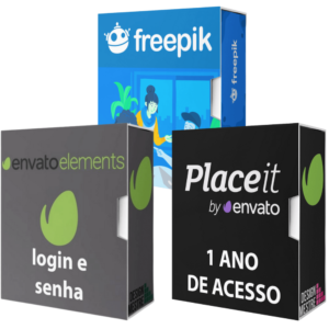 assinatura envato elements + envato placeit + tweent20 + freepik premium