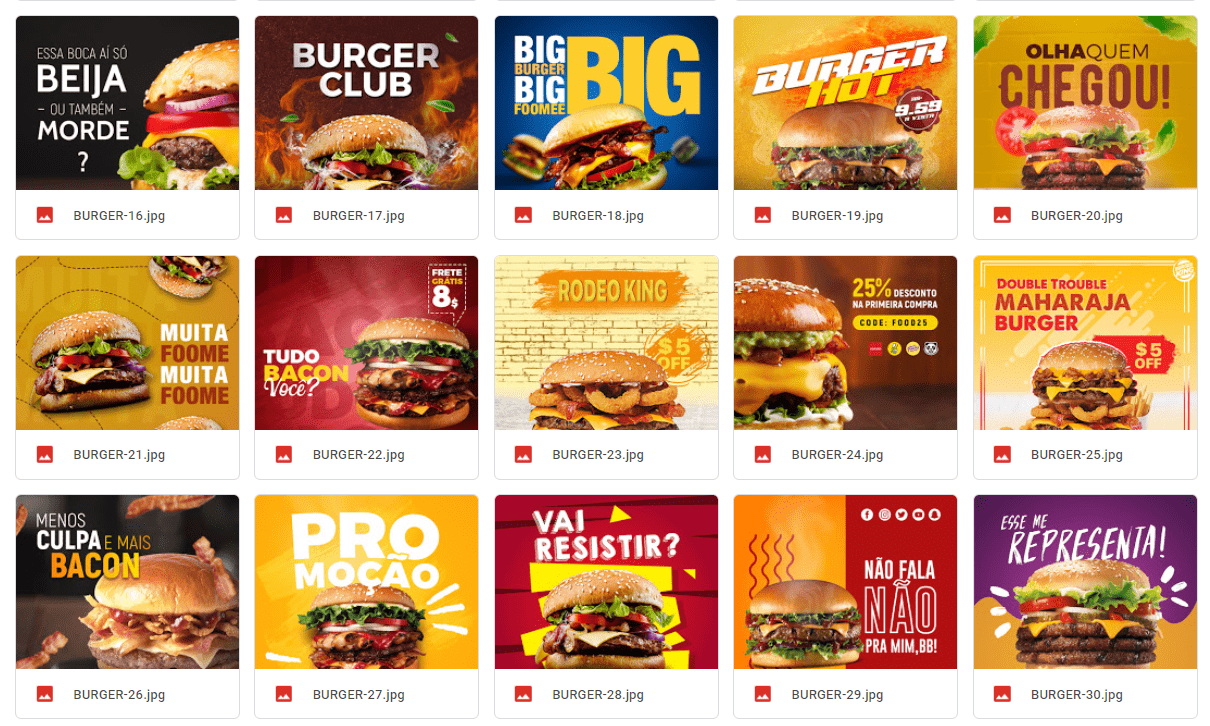 Pack Canva Hamburgueria Templates Editáveis 200 Artes + B