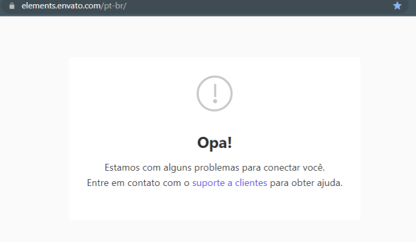 Opa! Estamos com alguns problemas para conectar você.